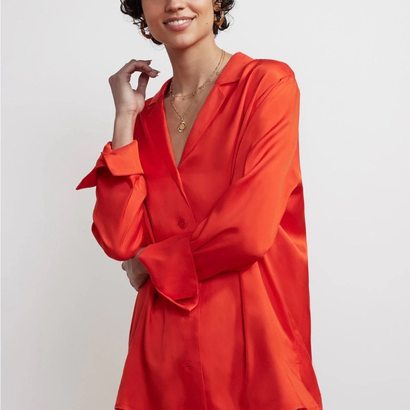 Kitri satin shirt blouse - Picture 2 of 7